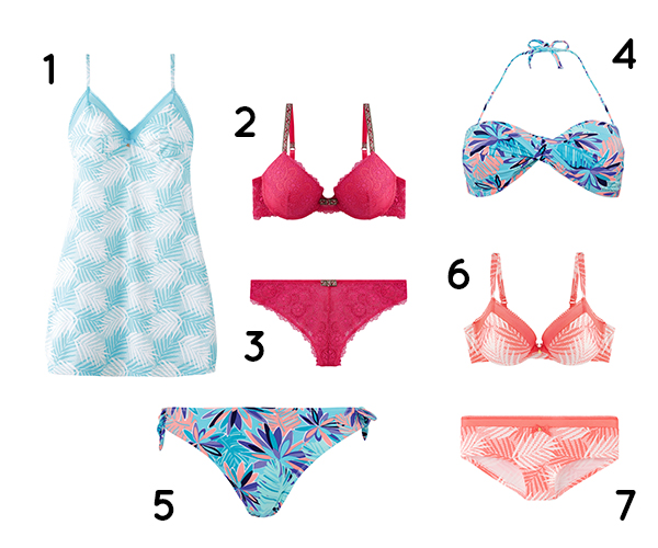 Selection lingerie ambiance tropicale