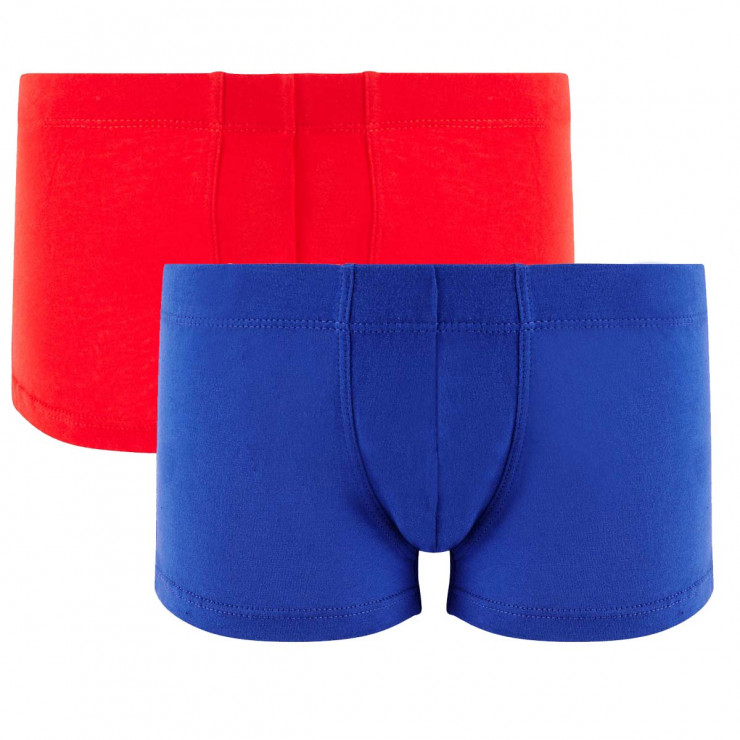 Lot de 2 boxers boy rouge & bleu Cool Plain by Djembé