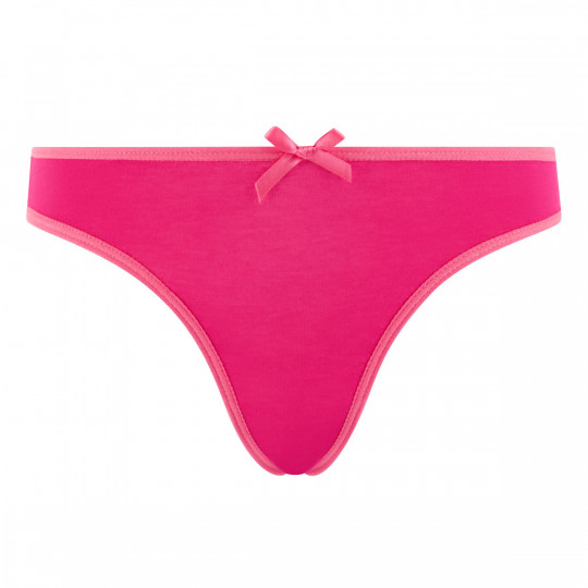 Lot de 2 slips femme fuchsia et imprimé Essential Coton