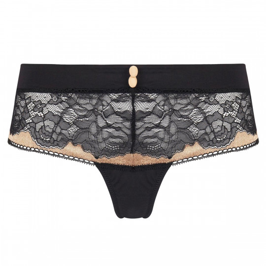 Shorty tanga noir/or Dressing