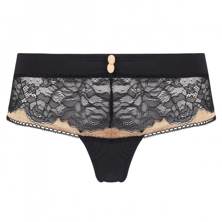 Shorty tanga noir/or Dressing