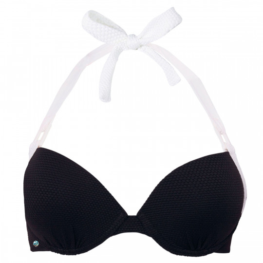 Haut de maillot push-up noir/ivoire Yéyé by Brigitte Bardot