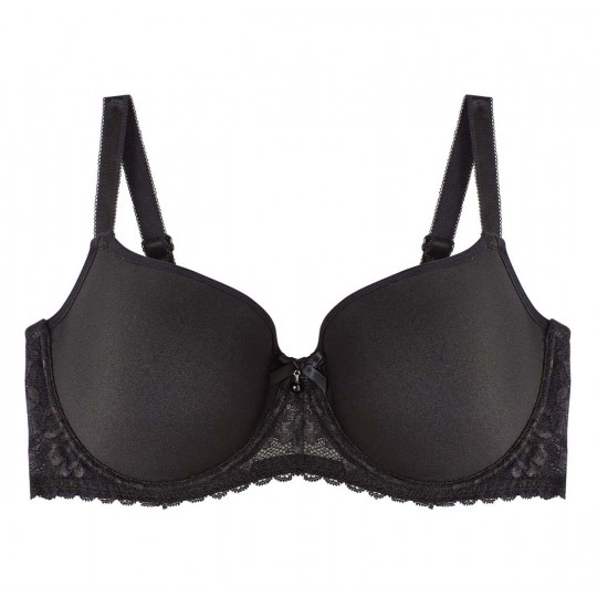 Soutien-gorge à coque moulée bonnets C, D et E noir Perle