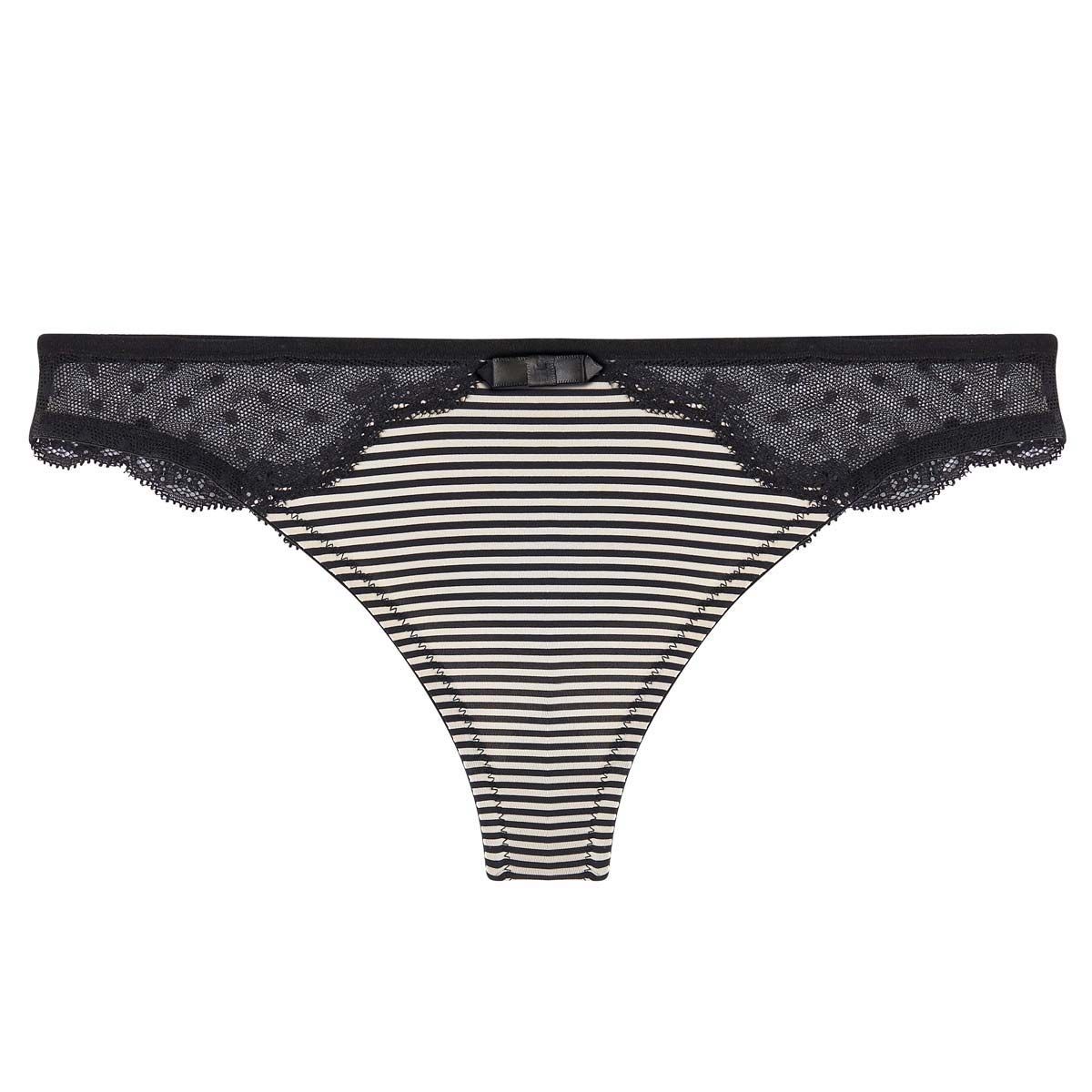 tanga noir/crème fashion alert