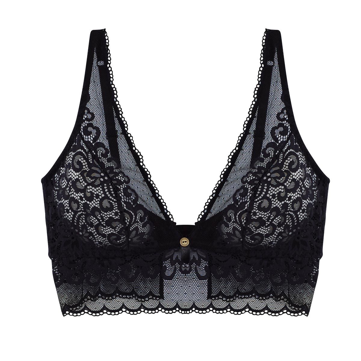 Pomm'Poire Soutien-gorge triangle sans armatures noir Happy Hour