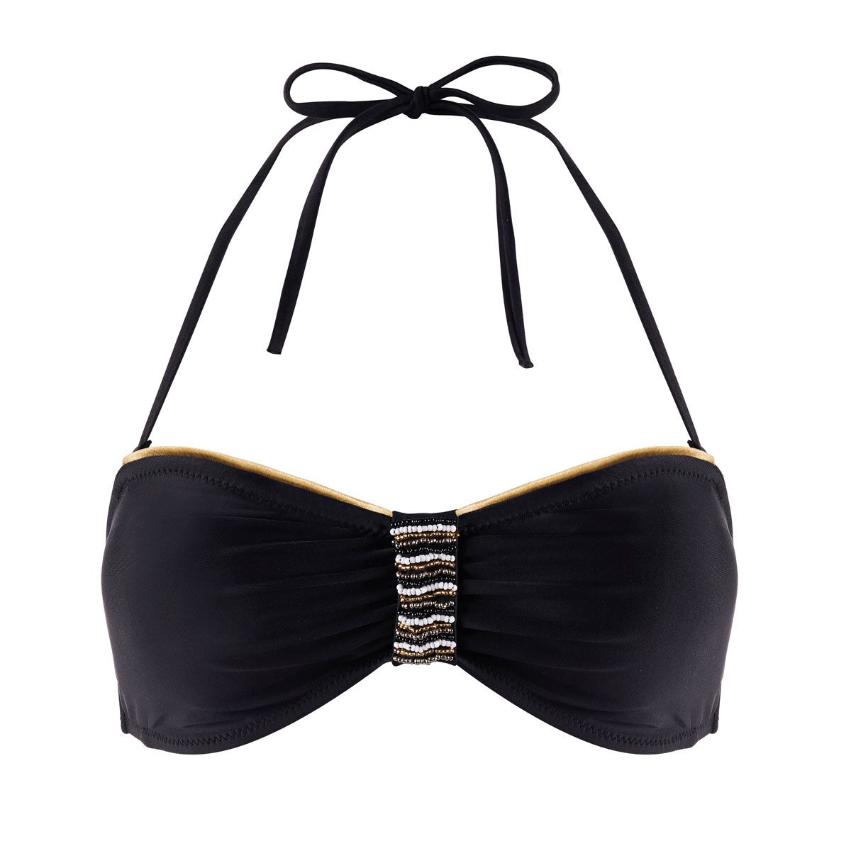 Haut de maillot bandeau noir/or Riviera by Brigitte Bardot - Pomm'Poire - Modalova