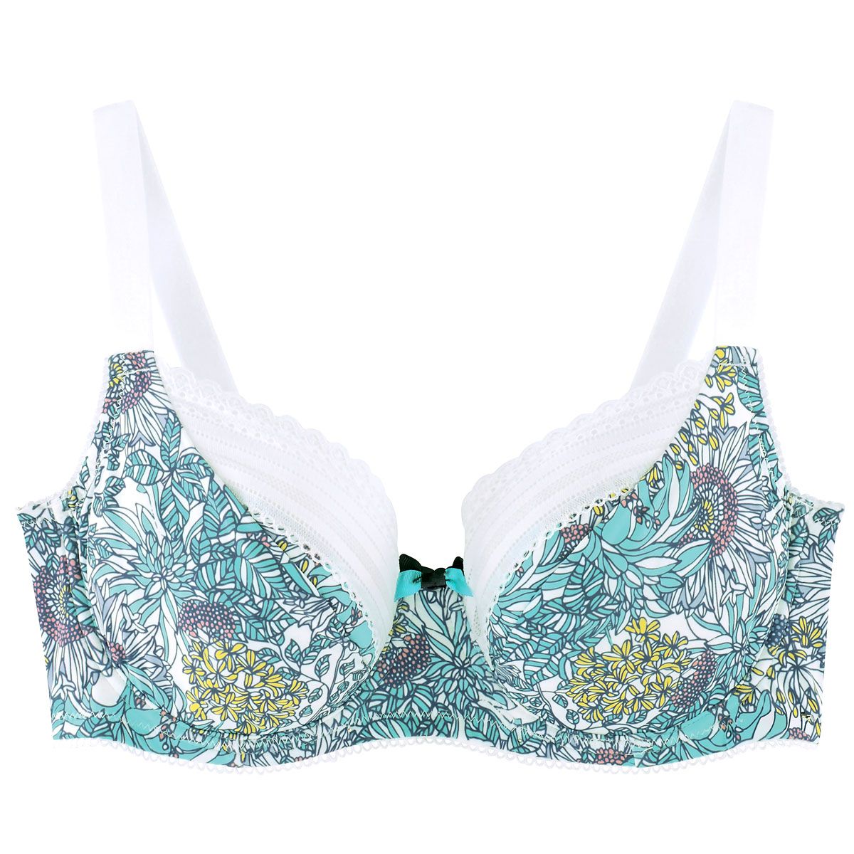 Soutien-gorge grand maintien C, D et E blanc/menthe Antipodes - Pomm'Poire - Modalova