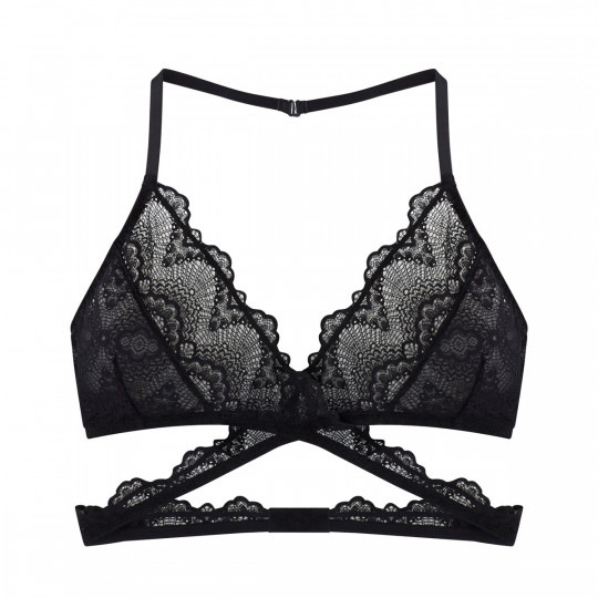 soutien gorge triangle dentelle noir