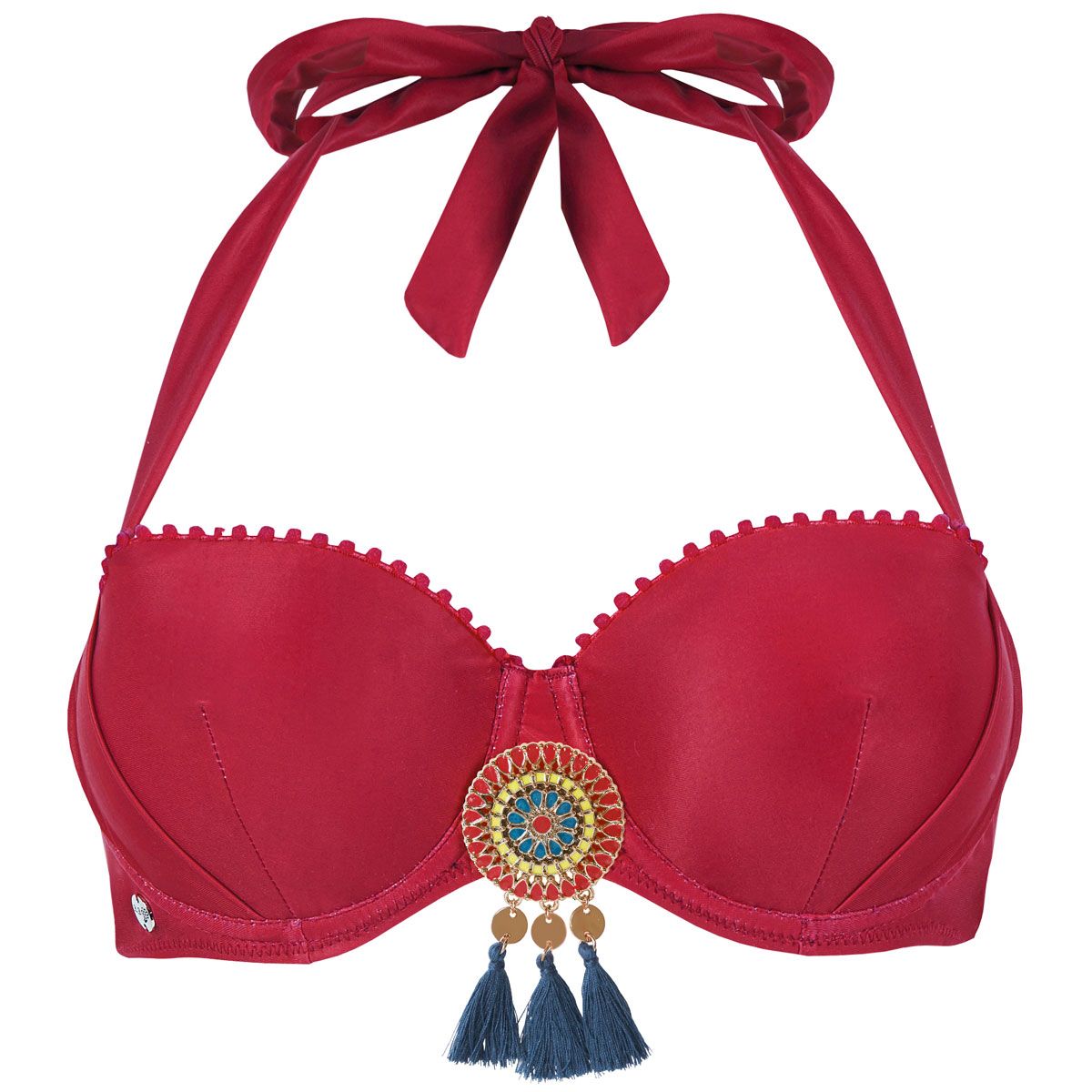 Haut de maillot bandeau bordeaux/pétrole Soleil by Brigitte Bardot - Pomm'Poire - Modalova