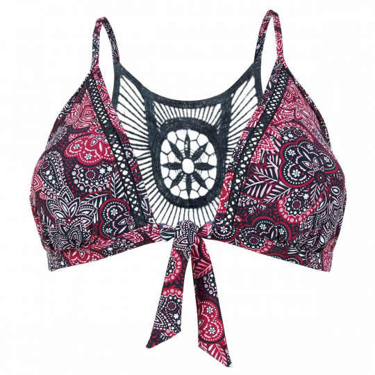 Haut de maillot triangle bordeaux/noir Bomba by Brigitte Bardot