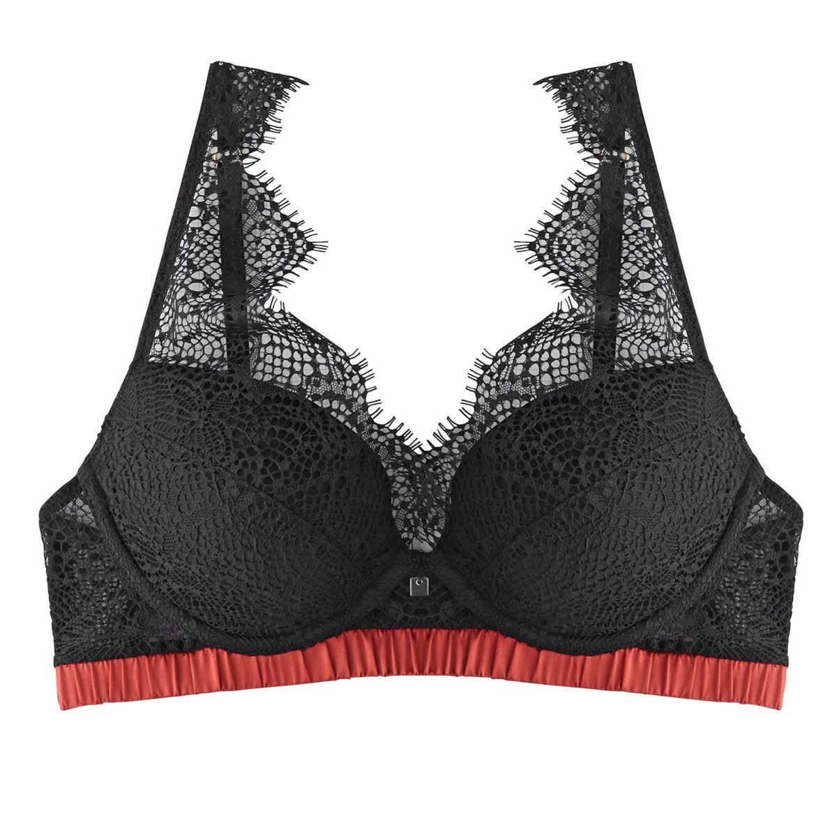 Soutien-gorge ampliforme coque moulée noir/cuivre Impertinente - Pomm'Poire - Modalova