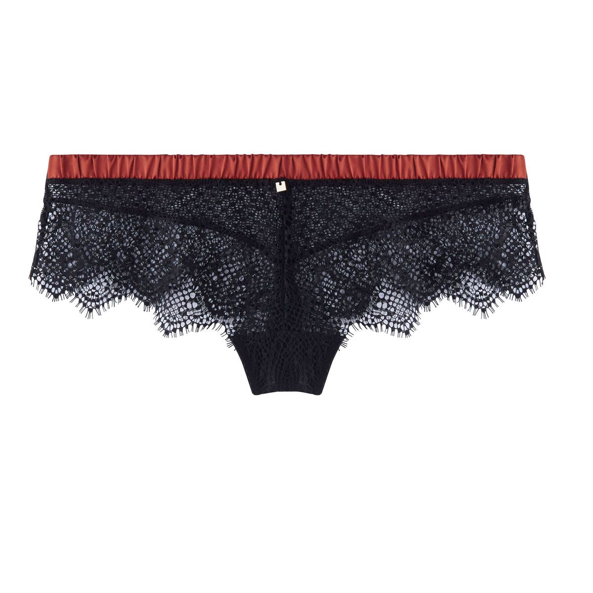 Shorty tanga noir/cuivre Impertinente