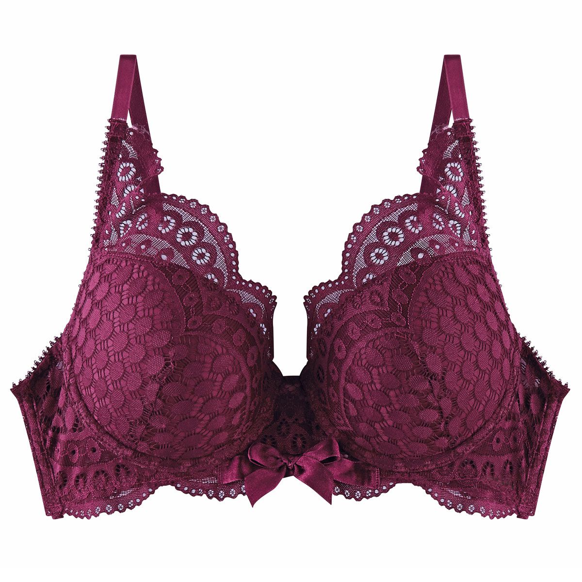 Soutien-gorge ampliforme coque moulée bordeaux Valentine - Pomm'Poire - Modalova
