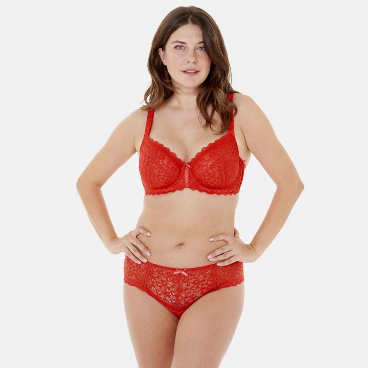 Soutien-gorge grand maintien C, D et E orange Elena