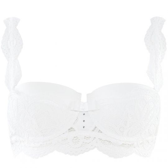 Soutien-gorge bandeau coque moulée ivoire Pourquoi Pas