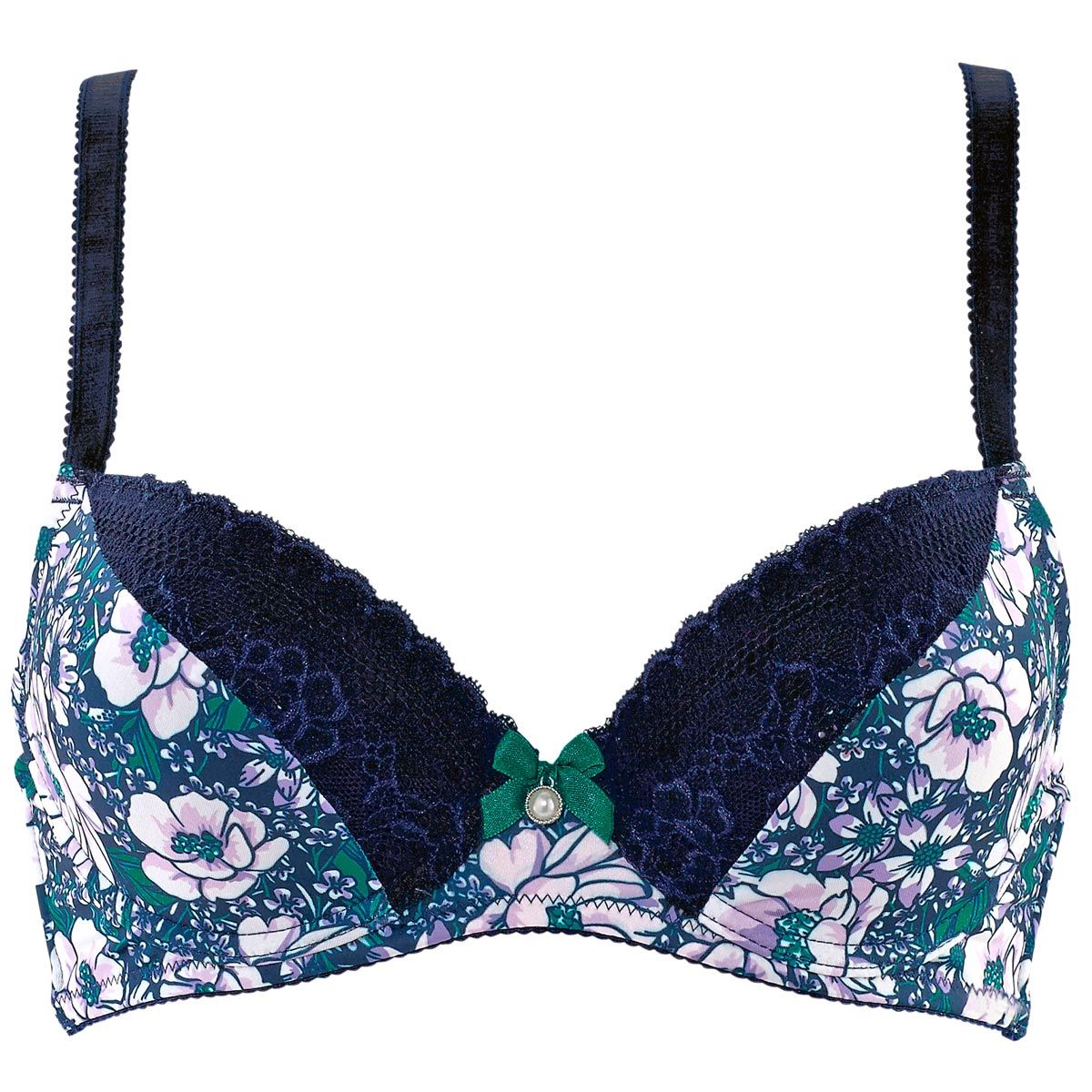 Soutien-gorge ampliforme coque moulée indigo/vert Pas De Deux - Pomm'Poire - Modalova
