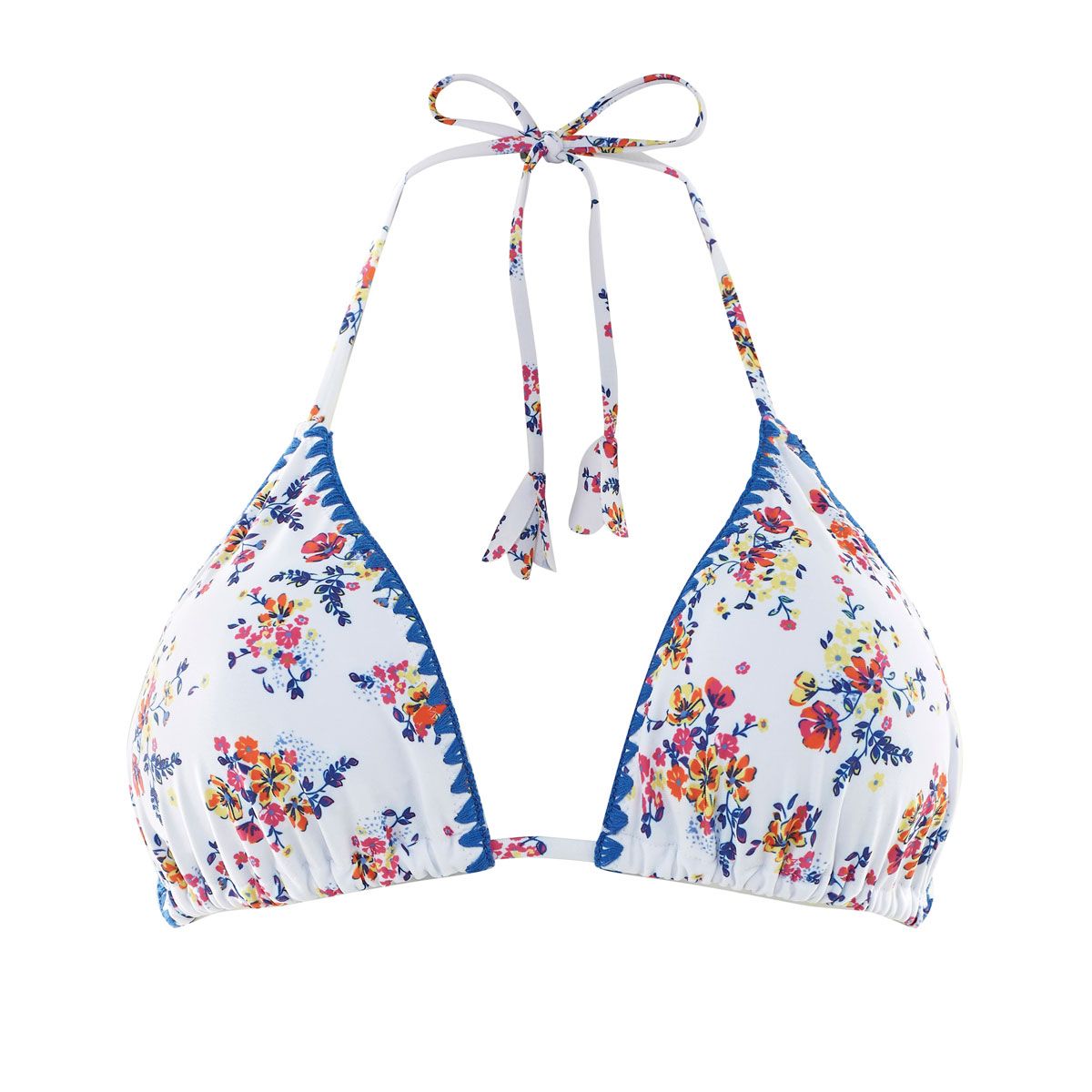 Haut de maillot triangle blanc multico Calanque - Pomm'Poire - Modalova