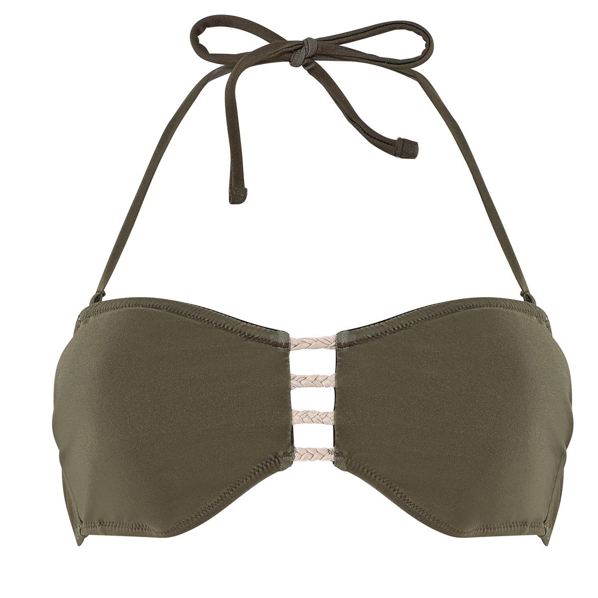 Haut de maillot bandeau kaki/or Monte Carlo - Pomm'Poire - Modalova