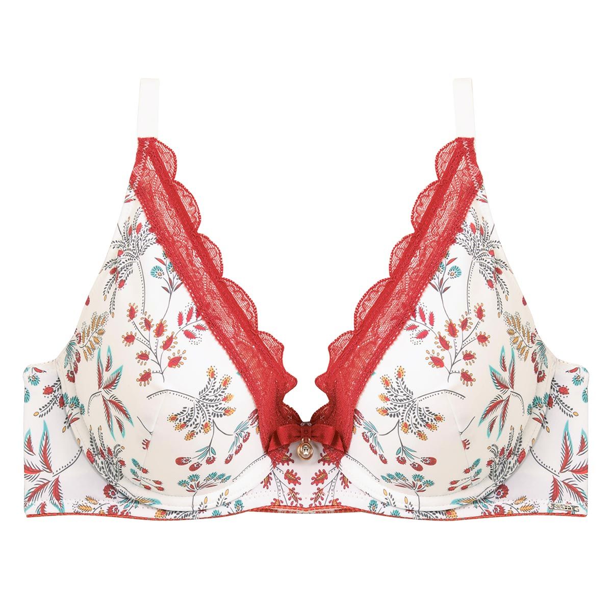 Soutien-gorge ampliforme coque moulée ivoire/orange Insolente - Pomm'Poire - Modalova