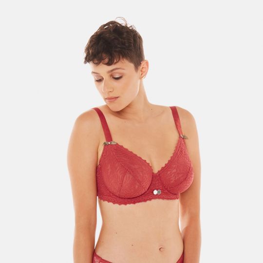 Soutien-gorge grand maintien orange Check-In