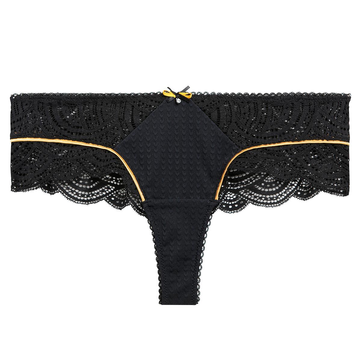 Shorty string noir/moutarde Couleur Café - Pomm'Poire - Modalova