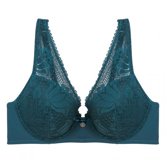 Soutien-gorge ampliforme coque moulée émeraude Ephémère