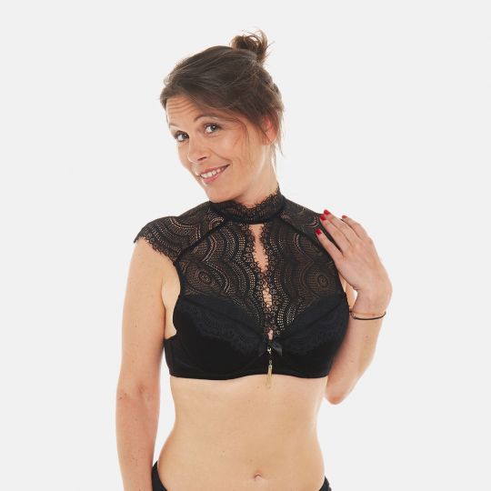 Soutien-gorge ampliforme coque moulée noir Magique