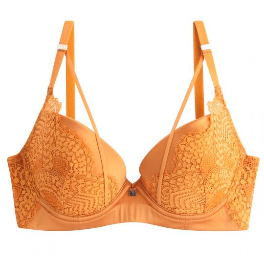 Soutien-gorge ampliforme coque moulée moutarde Effrontée