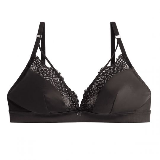 Soutien-gorge triangle sans armatures noir Effrontée