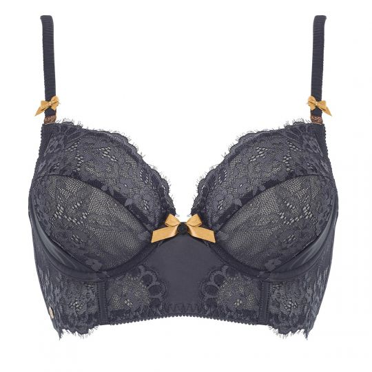 Soutien-gorge à armatures anthracite/ocre Glamour