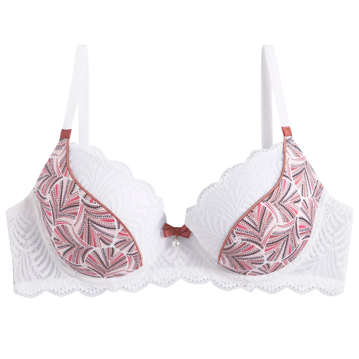 Pomm'Poire Soutien-gorge coques moulées rose Hawaï