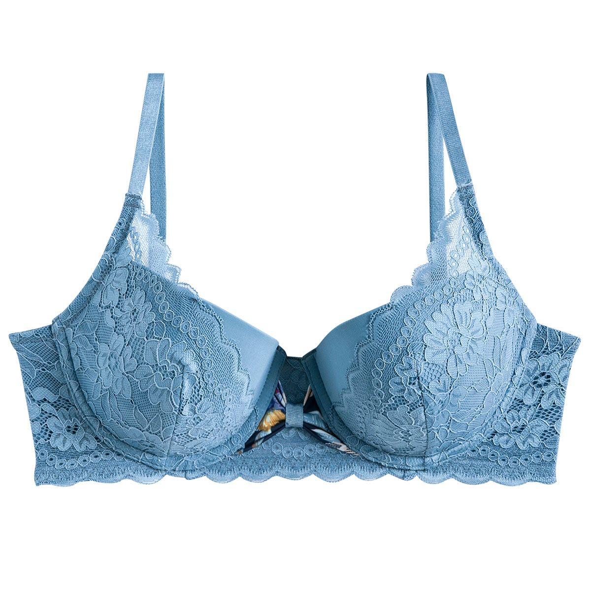 Pomm'Poire Soutien-gorge coques moulées bleu Oh La La