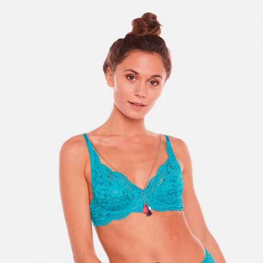 Soutien-gorge corbeille turquoise Eldorado