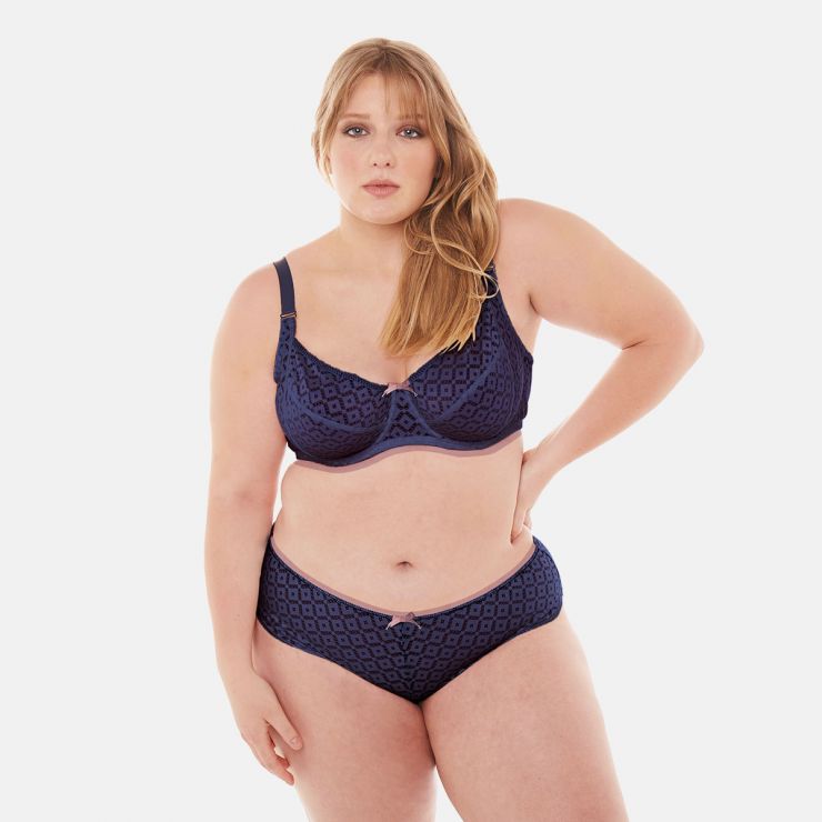 Soutien-gorge grand maintien indigo/caramel Aimant