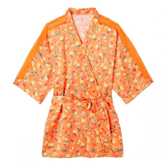 Kimono imprimé orange Nouméa