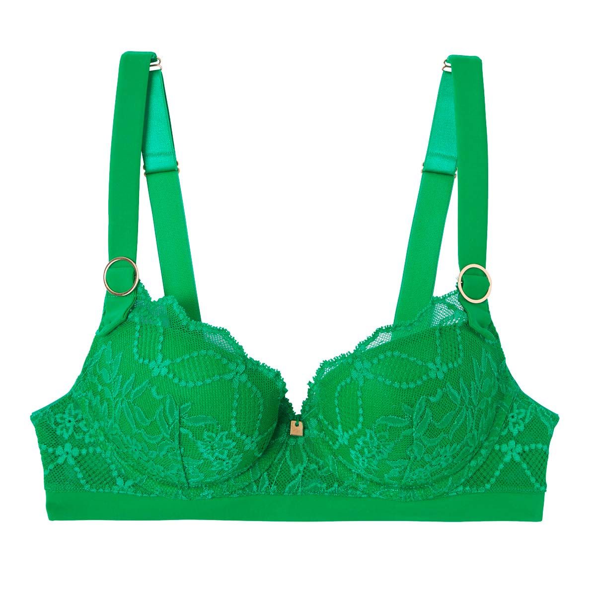 Soutien-gorge ampliforme en dentelle française verte Tokyo - Pomm'Poire - Modalova