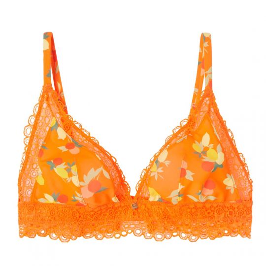 Soutien-gorge triangle imprimé orange Nouméa