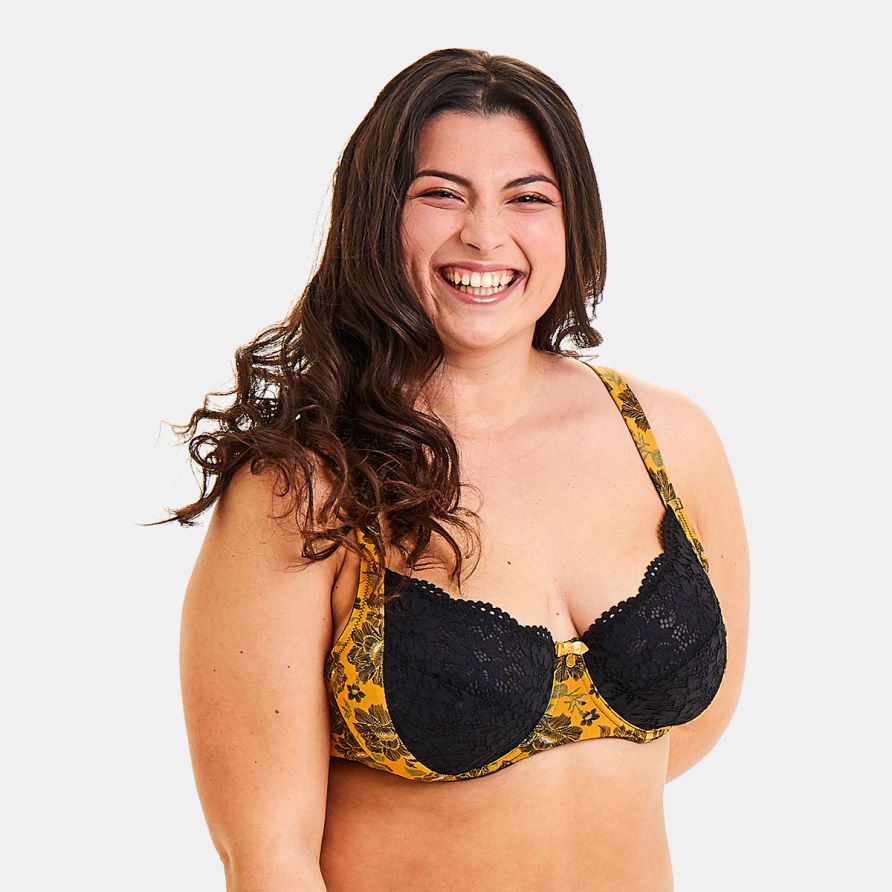 Soutien-gorge grand maintien jaune Babillages