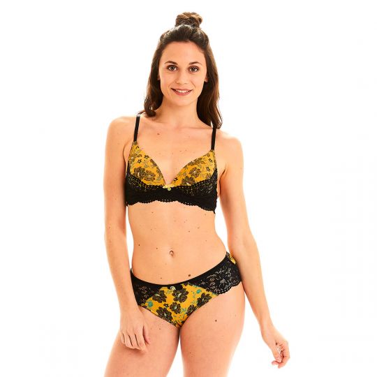 Soutien-gorge triangle jaune Babillages