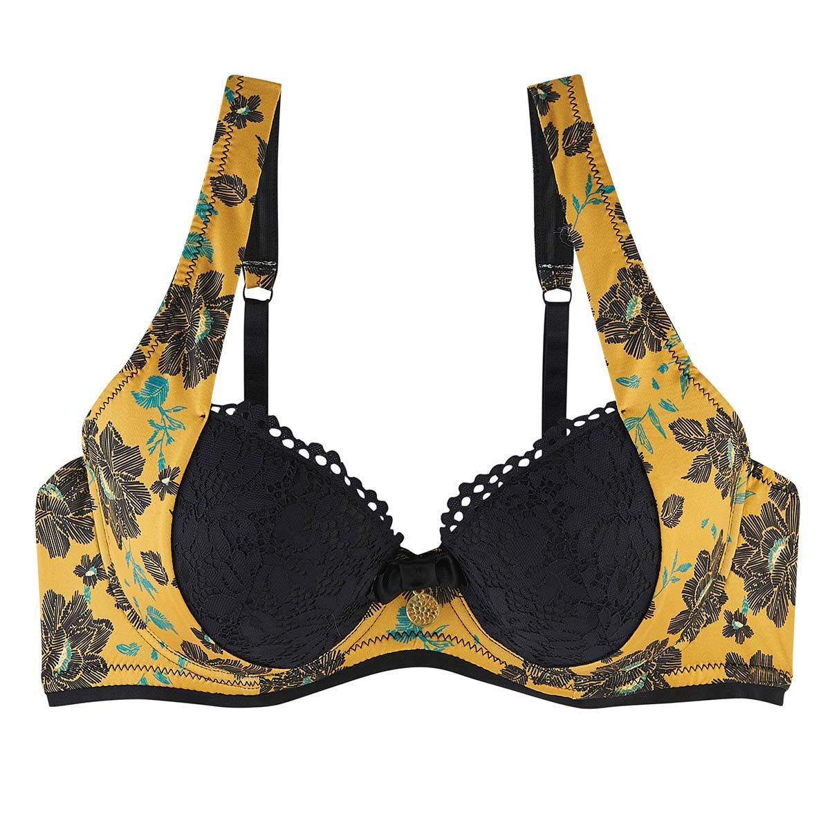 Soutien-gorge ampliforme coque moulée jaune Babillages