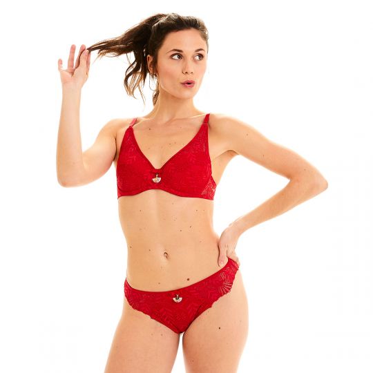 Tanga rouge Pile ou face