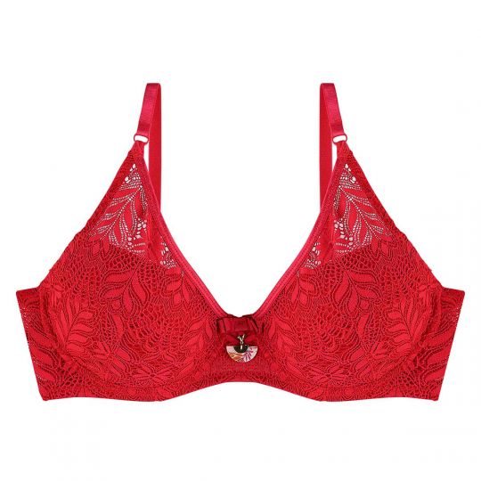 Soutien-gorge ampliforme coque moulée rouge Pile ou face