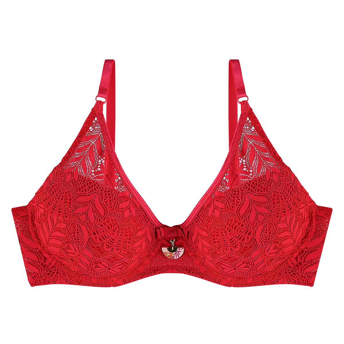 Soutien-gorge ampliforme coque moulée rouge Pile ou face - Pomm'Poire - Modalova