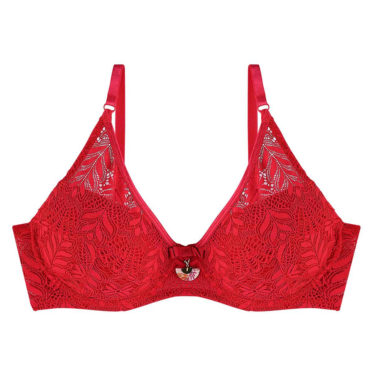 Soutien-gorge ampliforme coque moulée rouge Pile ou face