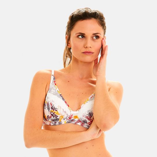 Soutien-gorge ampliforme coque moulée multicolore Pile ou face