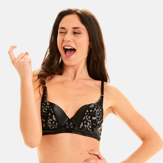 Soutien-gorge push-up noir Fakir