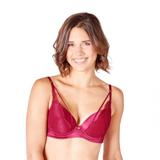 Soutien-gorge ampliforme coque moulée burgundy Amsterdam