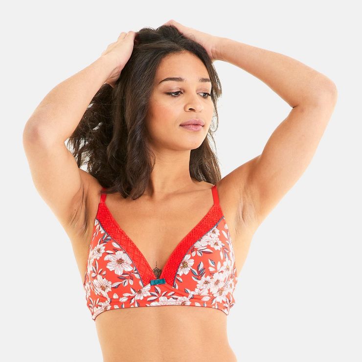 Soutien-gorge coques sans armatures rouge Incendie