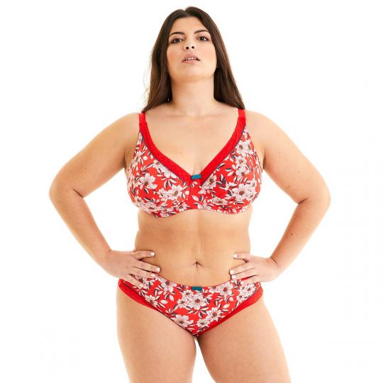 Soutien-gorge grand maintien rouge Incendie