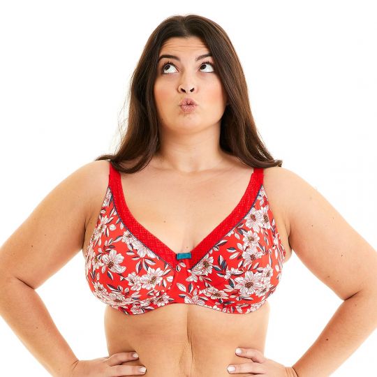 Soutien-gorge grand maintien rouge Incendie